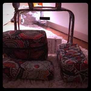 Never used Vera Bradley 4 pc Cosmetic Organizer